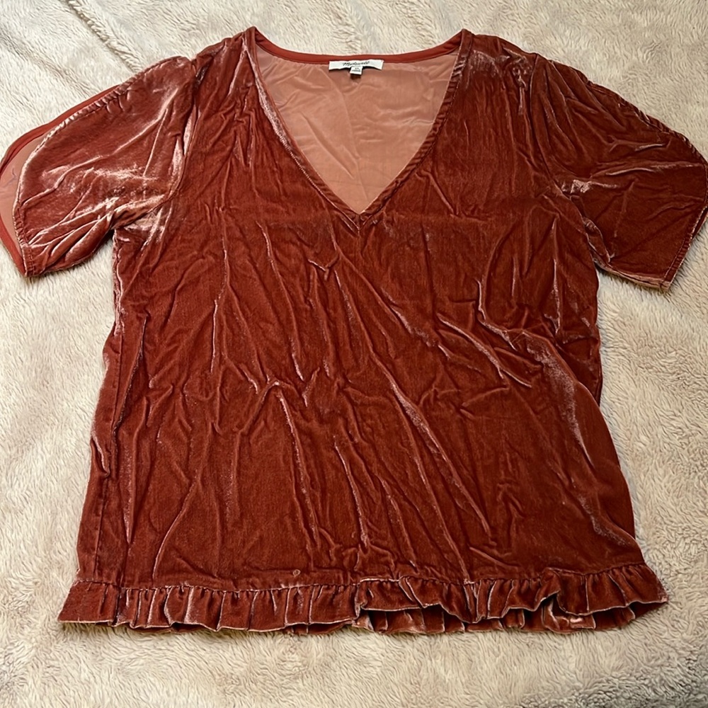 Madewell Crushed Velvet Blouse